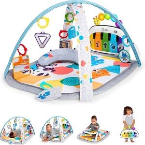 Baby Einstein 4-in-1 Kickin' Tunes Music & Language Tummy Time Activity Mat